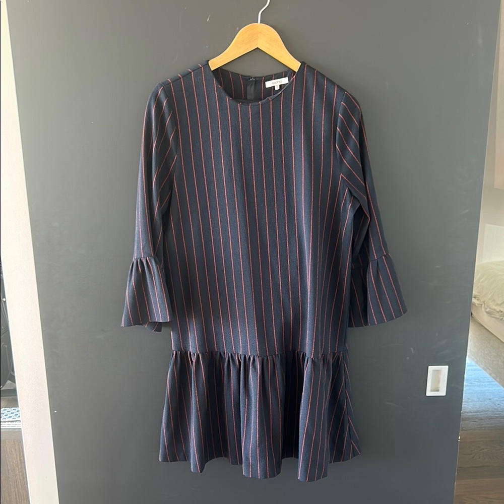 Striped Navy and Red Dress